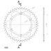 REAR ALU SPROCKET SUPERSPROX RAL-460:44-BLK CRNI 44T, 520