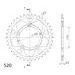 REAR ALU SPROCKET SUPERSPROX RAL-491:38-BLK CRNI