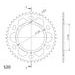 REAR ALU SPROCKET SUPERSPROX RAL-405:45-RED CRVEN 45T, 520