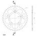 REAR ALU SPROCKET SUPERSPROX RAL-743:44-BLK CRNI 44T, 520
