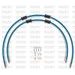 RACE FRONT BRAKE HOSE KIT VENHILL POWERHOSEPLUS SUZ-11021F-TB (2 HOSES IN KIT) TRANSLUCENT BLUE HOSES, CHROMED FITTINGS