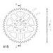 REAR ALU SPROCKET SUPERSPROX RAL-451:44-BLK CRNI 44T, 415