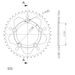 REAR ALU SPROCKET SUPERSPROX RAL-991:41-BLK CRNI 41T, 525