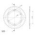 REAR ALU SPROCKET SUPERSPROX RAL-899:43-ORG ORANGE 43T, 525