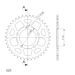 REAR ALU SPROCKET SUPERSPROX RAL-7092:38-BLK CRNI 38T, 525