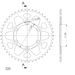 REAR ALU SPROCKET SUPERSPROX RAL-735:46-BLK CRNI 46T, 520