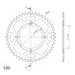 REAR ALU SPROCKET SUPERSPROX RAL-720:46-BLK CRNI 46T, 520