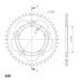 REAR ALU SPROCKET SUPERSPROX RAL-302:42-BLK CRNI 42T, 530