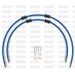 CROSSOVER FRONT BRAKE HOSE KIT VENHILL POWERHOSEPLUS SUZ-12005F-SB (2 HOSES IN KIT) SOLID BLUE HOSES, CHROMED FITTINGS