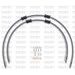 CROSSOVER FRONT BRAKE HOSE KIT VENHILL POWERHOSEPLUS YAM-10028FS (2 HOSES IN KIT) CLEAR HOSES, STAINLESS STEEL FITTINGS