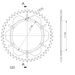 REAR ALU SPROCKET SUPERSPROX RAL-1512:45-RED CRVEN 45T, 520