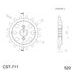 CHAIN KIT EK - SILVER CHAIN 520 DEX, X-RING (X, NX, QX, XS), CHK FRONT SPROCKET SUPERSPROX, CHK REAR SPROCKET SUPERSPROX FOR CAGIVA RAPTOR 125 2003