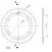REAR ALU SPROCKET SUPERSPROX RAL-1307:42-BLK CRNI 42T, 525