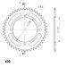 REAR ALU SPROCKET SUPERSPROX RAL-455:47-BLK CRNI 47T, 420