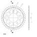 CHAIN KIT EK - SILVER CHAIN 525 SRX, X-RING (X, NX, QX, XS), CHK FRONT SPROCKET JT CHK RUBBER CUSHIONED, CHK REAR SPROCKET SUPERSPROX FOR HONDA CB 500 / S 1994-2003