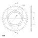 REAR ALU SPROCKET SUPERSPROX RAL-302:44-BLK CRNI 44T, 530