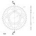 REAR ALU SPROCKET SUPERSPROX RAL-489:41-BLK CRNI 41T, 530