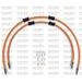 CROSSOVER FRONT BRAKE HOSE KIT VENHILL POWERHOSEPLUS SUZ-11017F-OR (2 HOSES IN KIT) ORANGE HOSES, CHROMED FITTINGS