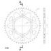 REAR ALU SPROCKET SUPERSPROX RAL-479:46-BLK CRNI 46T, 530