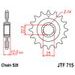 CHAIN KIT EK - SILVER CHAIN 520 DEX, X-RING (X, NX, QX, XS), CHK FRONT SPROCKET JT, CHK REAR SPROCKET JT FOR GAS GAS EC 200 2000-2002