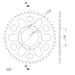 CHAIN KIT EK - SILVER CHAIN 520 SRX, X-RING (X, NX, QX, XS), CHK FRONT SPROCKET JT CHK RUBBER CUSHIONED, CHK ALUMINIUM CHK REAR SPROCKET SUPERSPROX FOR KAWASAKI ZXR 400 1988-2002