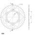 REAR ALU SPROCKET SUPERSPROX RAL-480:45-BLK CRNI 45T, 525