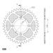 REAR ALU SPROCKET SUPERSPROX RAL-2802/2:41-BLK CRNI 41T, 520