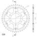 REAR SPROCKET SUPERSPROX STEALTH RST-478:43-SLV SILVER 43T, 520