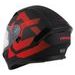 FULL FACE HELMET CASSIDA ORBIT GRIND BLACK MATT/RED L