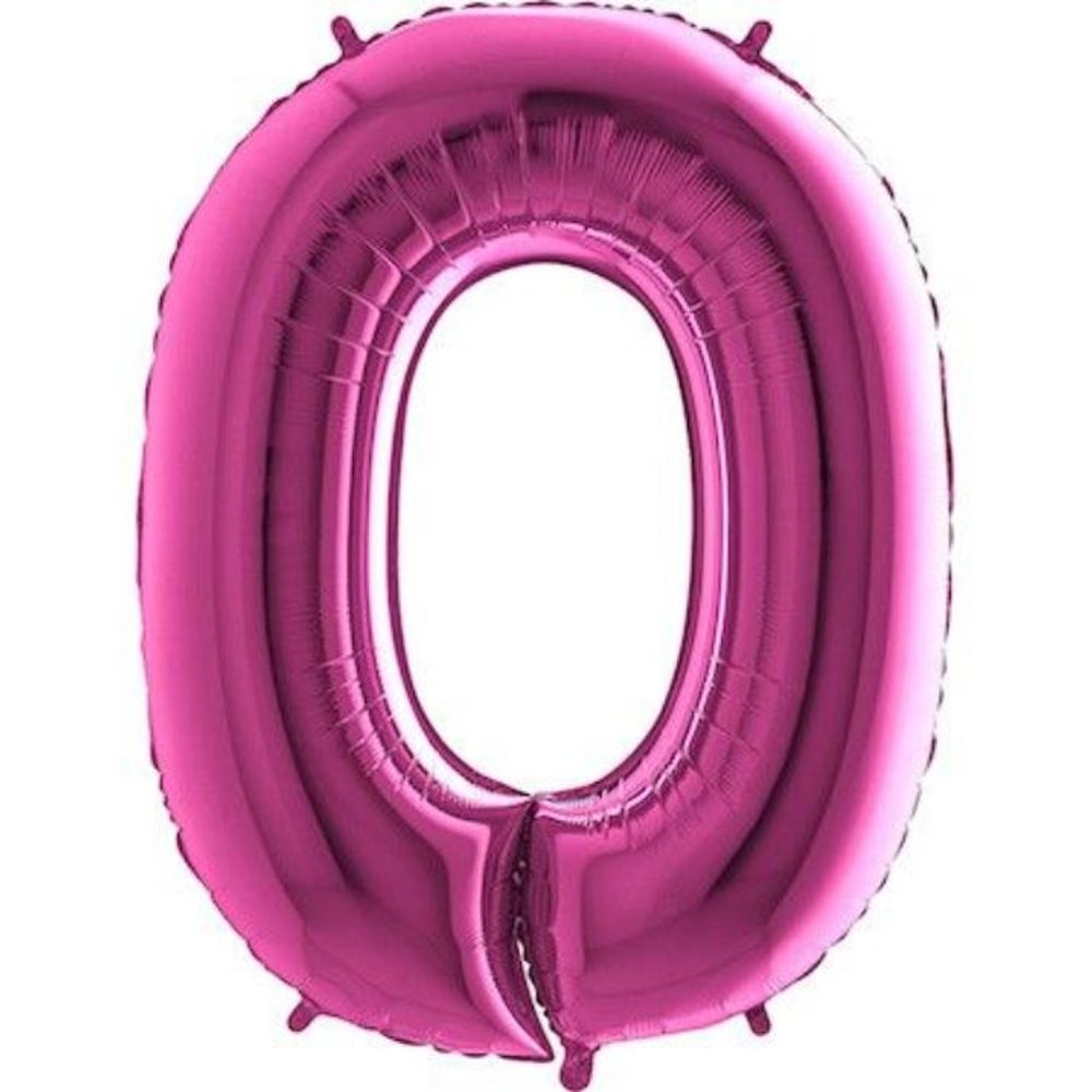Balón foliový číslice růžová - Pink 115 cm - 0 - FLEXMETAL