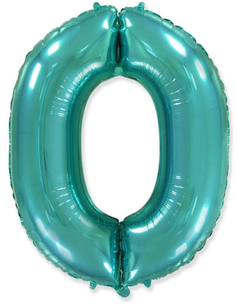 Balón foliový číslice tyrkysová (Tiffany) 115 cm - 0 - FLEXMETAL