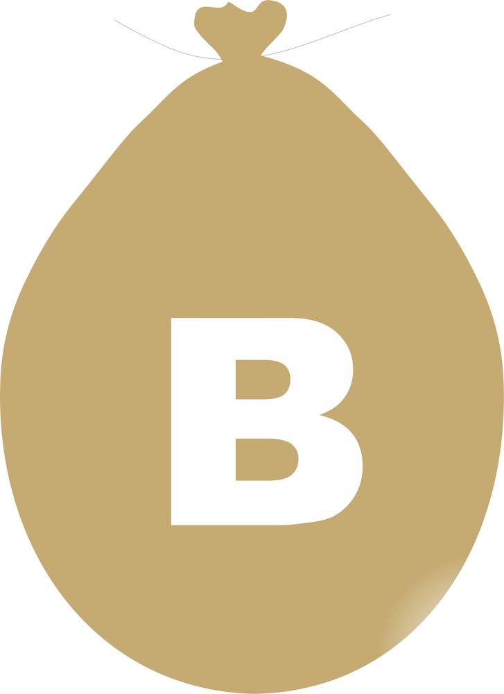 Balónek písmeno B zlaté -