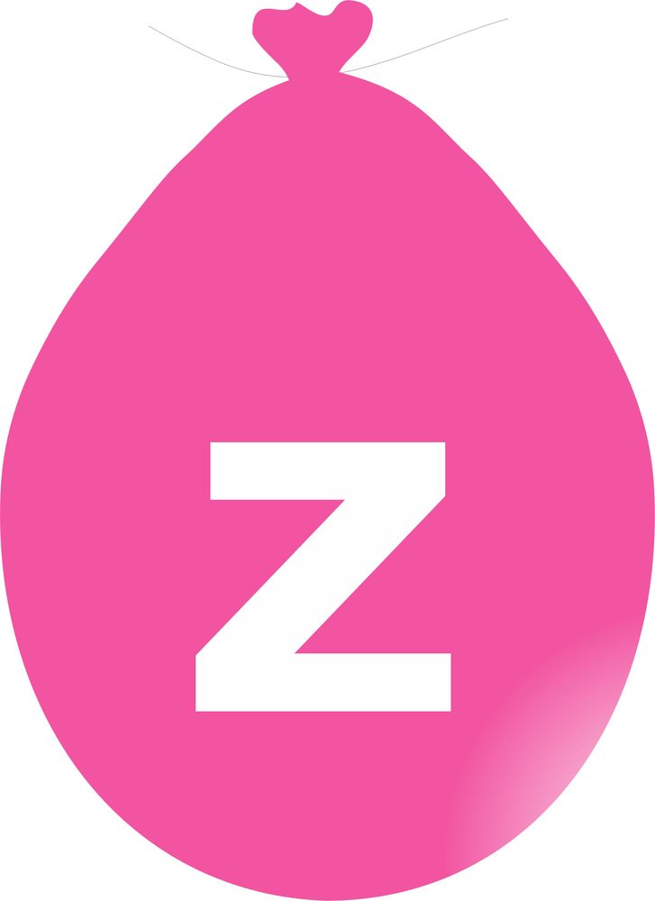 Balónek písmeno Z růžové -