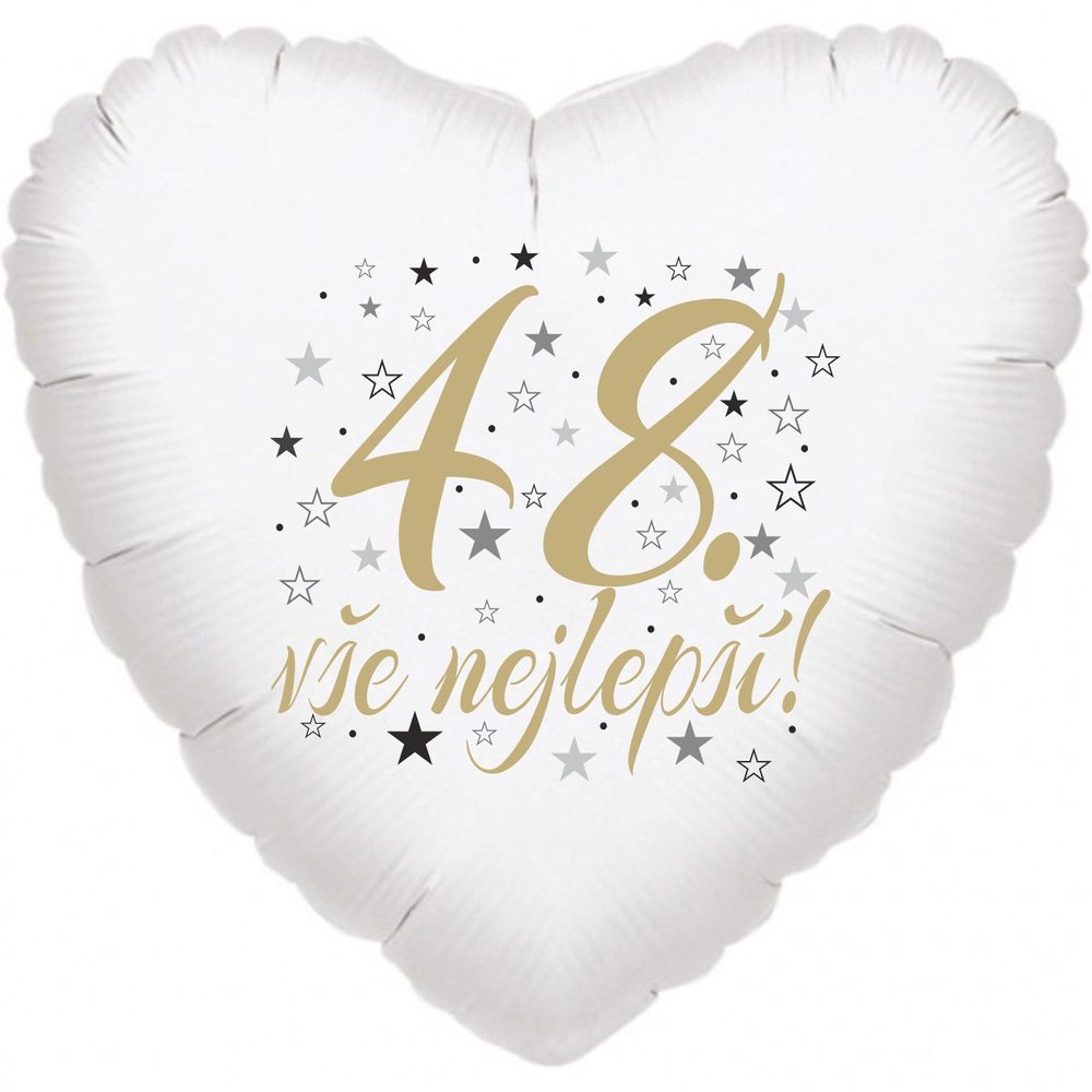 48. narozeniny balónek srdce -