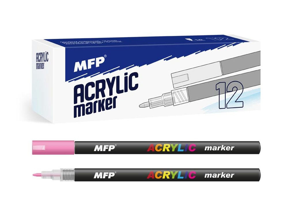 akrylový popisovač 1mm - růžový tmavý 6410838 - MFP Paper s.r.o.