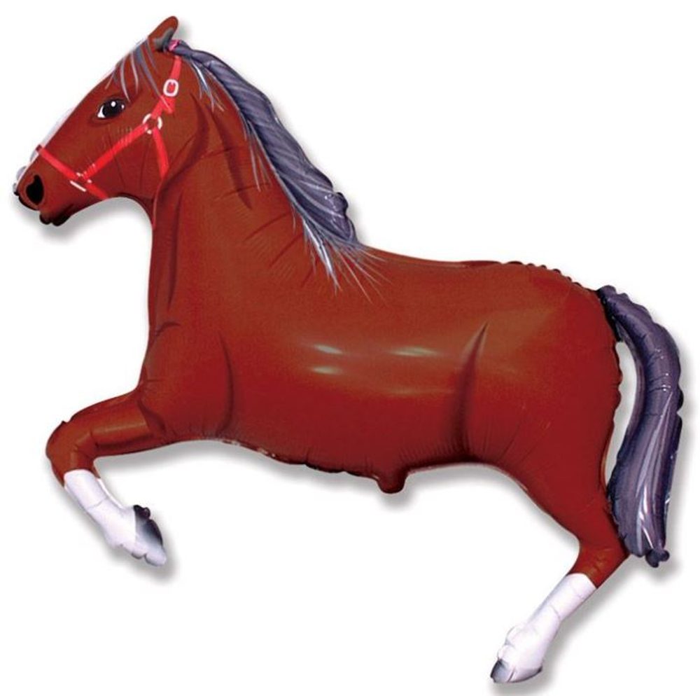 Balón foliový KŮN tmavě hnědý 107 cm - FLEXMETAL