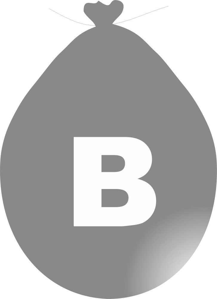 Balónek písmeno B stříbrné -