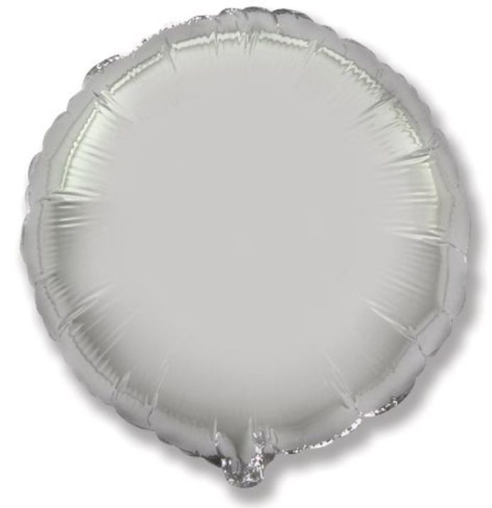 Balón foliový 45 cm Kulatý stříbrný - FLEXMETAL