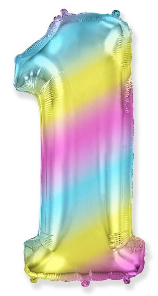 Balón foliový číslice DUHOVÁ 115 cm - 1 - FLEXMETAL