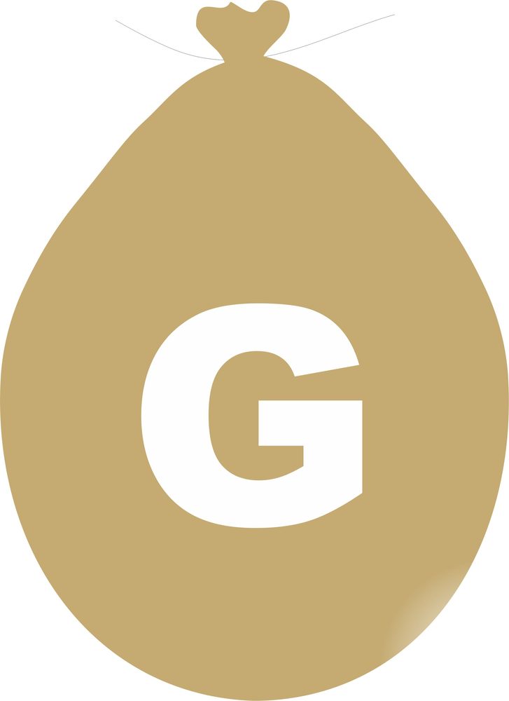 Balónek písmeno G zlaté -