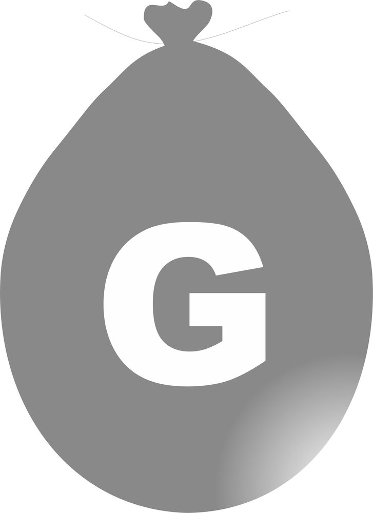 Balónek písmeno G stříbrné -