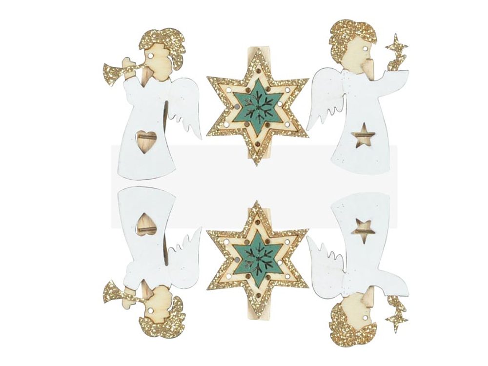 kolíček dřevěný andělé 6ks/4,8cm CJ-20S189B-1 8886251 - MFP Paper s.r.o.