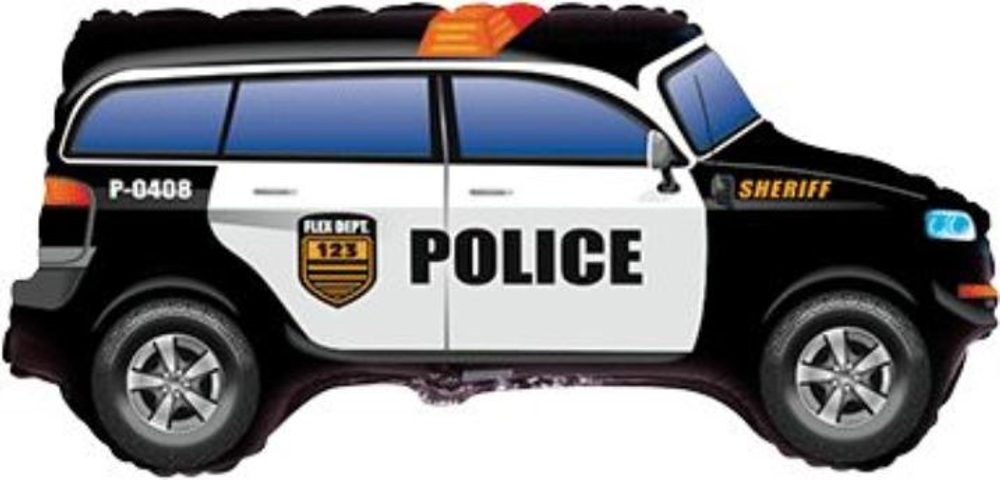 Balón foliový AUTO POLICIE 60 cm - FLEXMETAL
