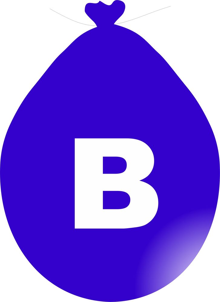 Balónek písmeno B modré -