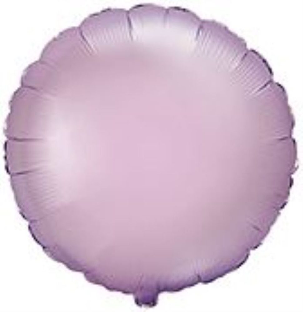 Balón foliový 45 cm Kulatý PASTELOVÝ FIALOVÝ - LILIE - FLEXMETAL
