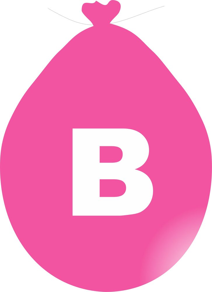 Balónek písmeno B růžové -