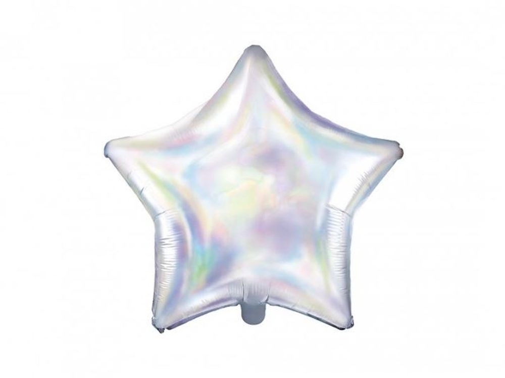 Balón foliový 45 cm Hvězda opalizující / duhová - Unicorn / Jednorožec - PartyDeco