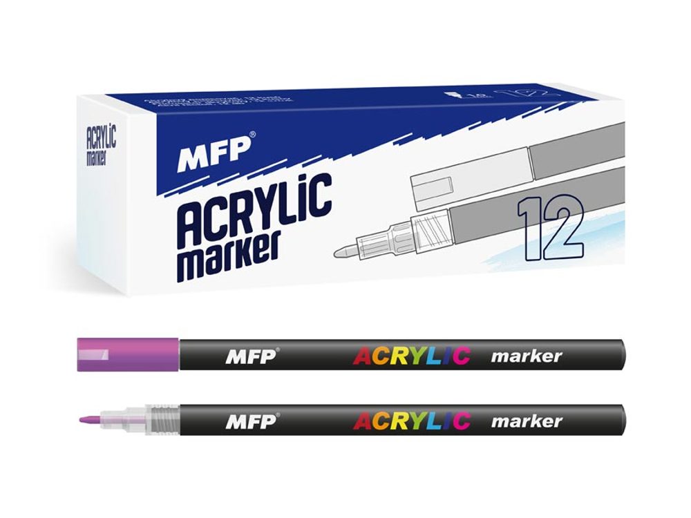 akrylový popisovač 1mm - fialový tmavý 6410837 - MFP Paper s.r.o.