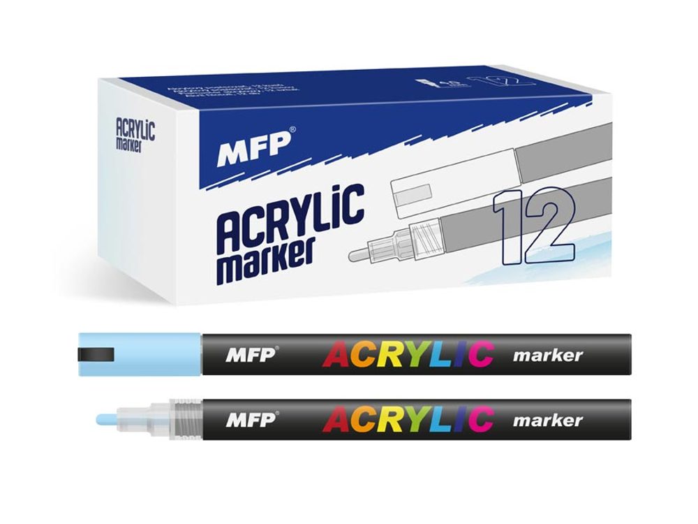 akrylový popisovač 4mm - modrý světlý 6410829 - MFP Paper s.r.o.