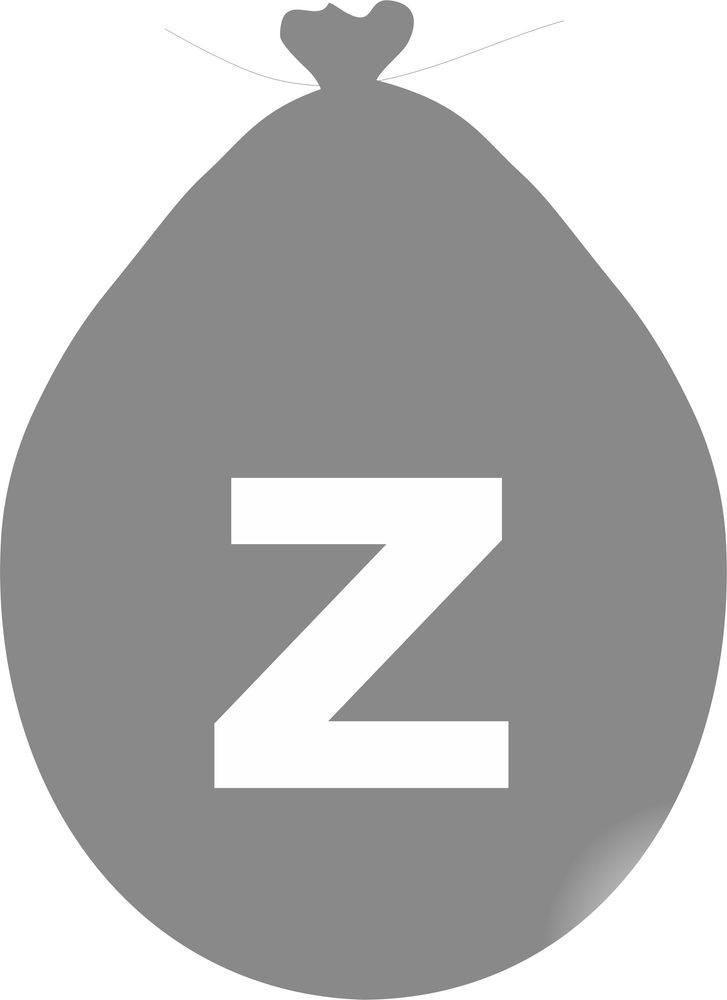Balónek písmeno Z stříbrné -